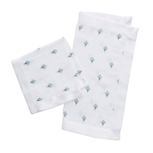 [01-22882.1] 2-Pack Security Blankets Paisley Teal