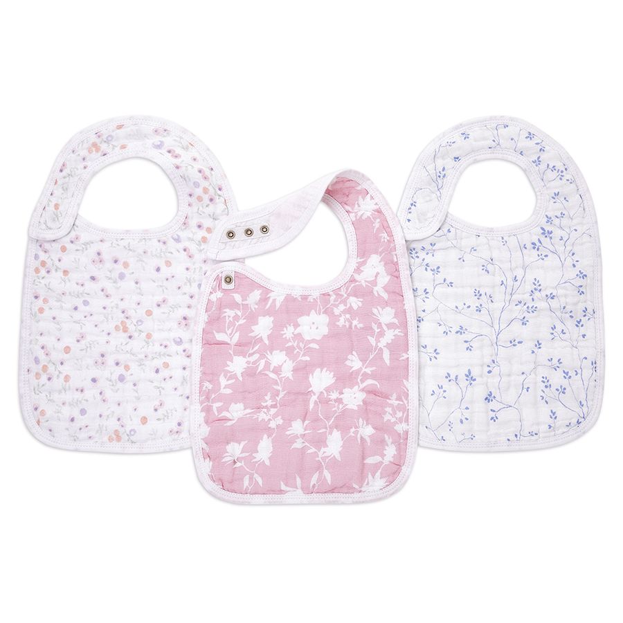 CLASSIC SNAP BIBS 3-PACK MA FLEUR