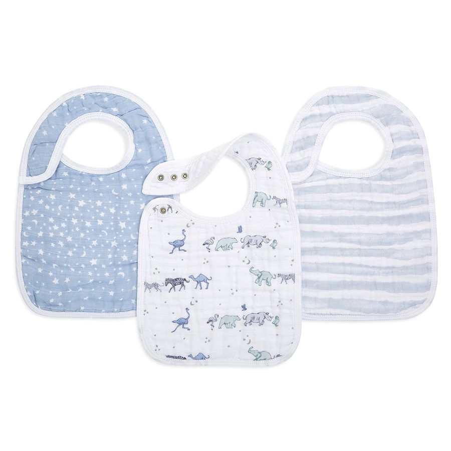 CLASSIC SNAP BIBS 3-PACK RISING STAR