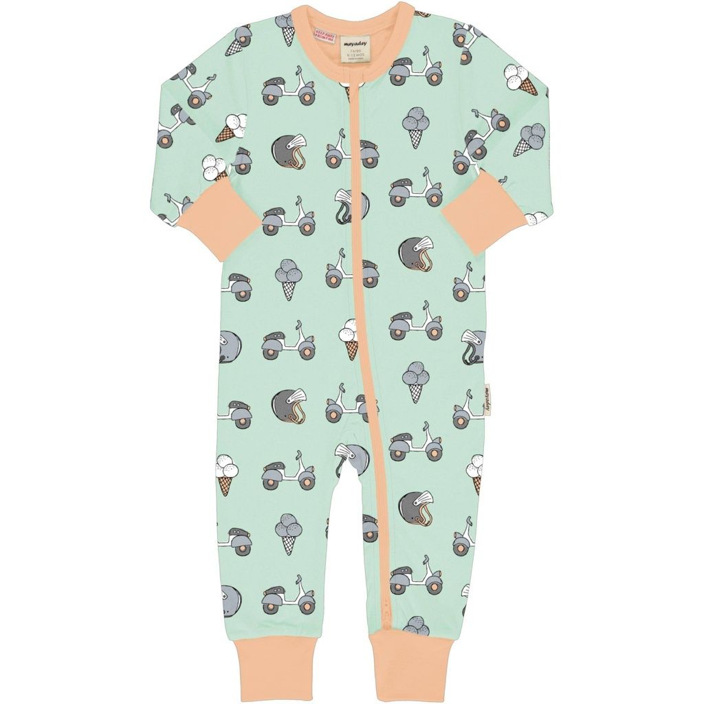 Ganzkörper-Pyjama mit Scooter-Print / ohne Füsse