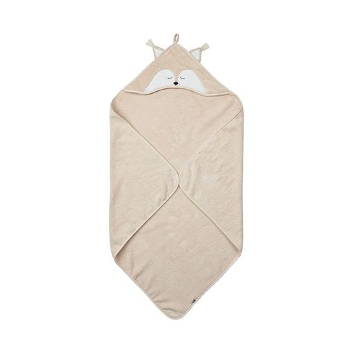 [01-19499.3] ORGANIC BATH TOWEL W.FOX (Beige)
