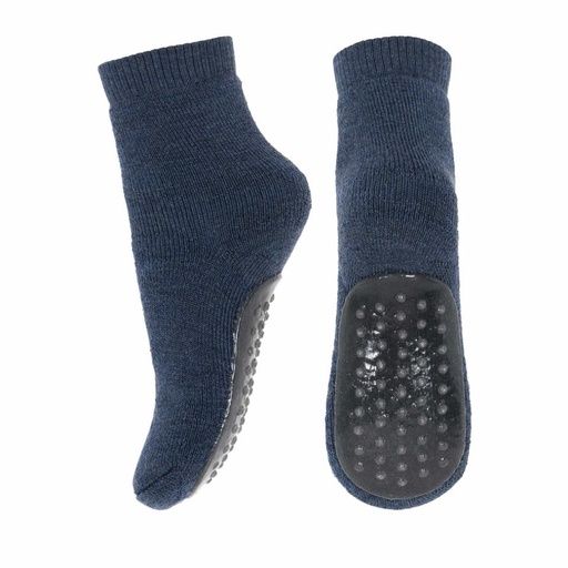 [01-27772.1] Wool Cotton Anti-Slip Socks (Dunkelblau, 19)