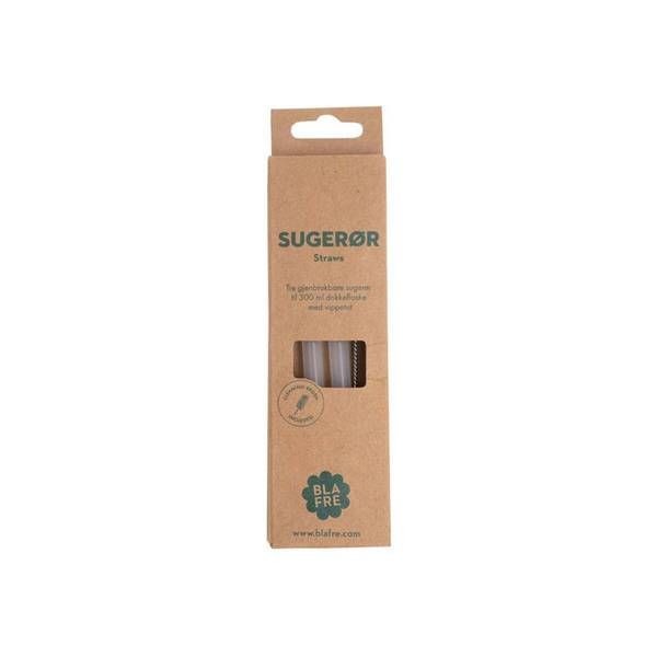 BLAFRE SET OF 3 STRAWS FOR STEEL BOTTLE 300ML