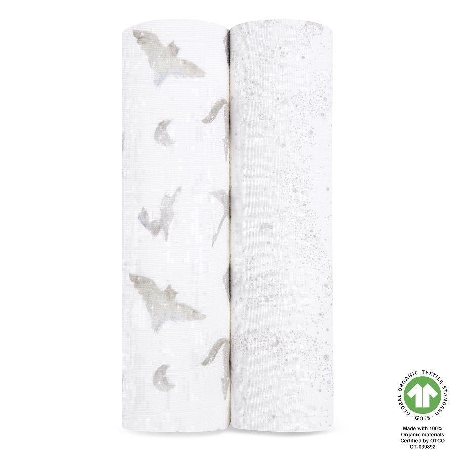 2-PACK ORGANIC SWADDLES MAP THE STARS