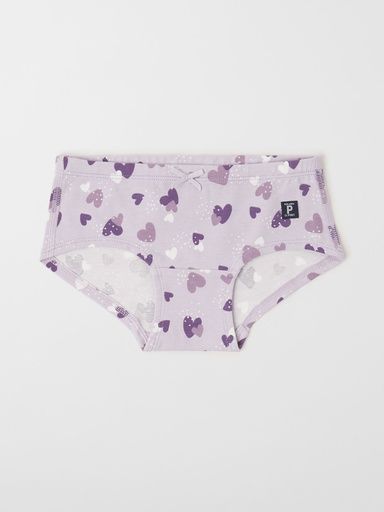 [01-30101.5] Panty / Hipster Mädchenunterhose mit Herzen (Lavendel, 86-92)
