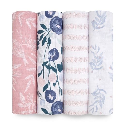 [01-31464.0] 4-PACK SWADDLES FLOWER BLOOM