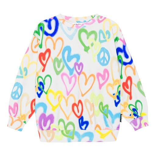 [01-32007.0] Sweatshirt Pulli mit Herzen farbig (128)