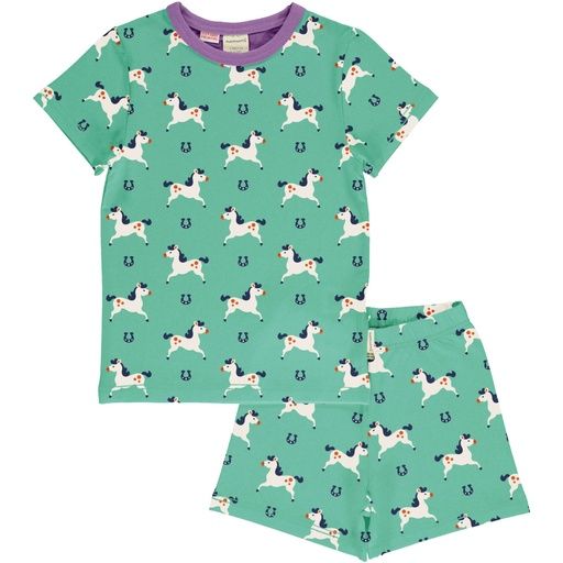 [01-32053.0] Kurzes Pyjama mit Pferden (98-104)