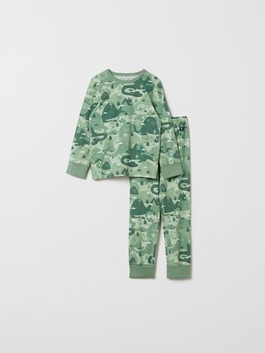 [01-32176.0] Schlafanzug  Pyjama mit Bündchen zum Umschlagen Drachen (98-104)