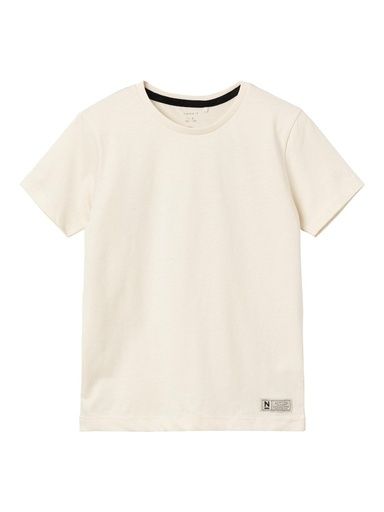 [01-32301.6] T-Shirt weit Jungen einfarbig (Creme, 122-128)