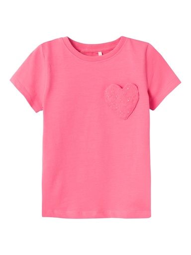 [01-32349.0] Mädchen T-Shirt mit Herz unifarben (92)