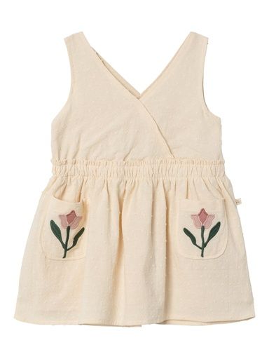 [01-32427.0] Kleid mit Blumenstickerei Bio-Baumwolle Mädchen (92)