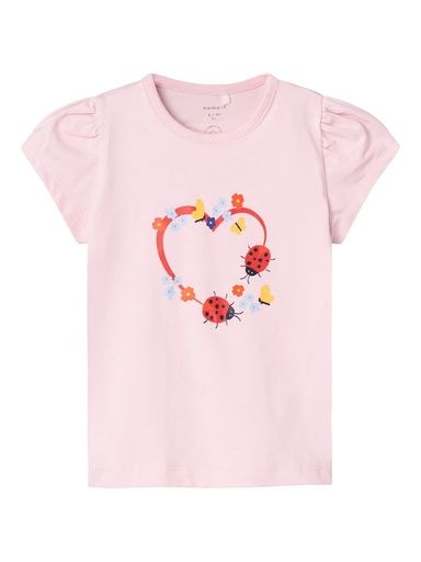[01-32543.1] Baby-T-Shirt mit Marienkäfer (Rosa, 56)